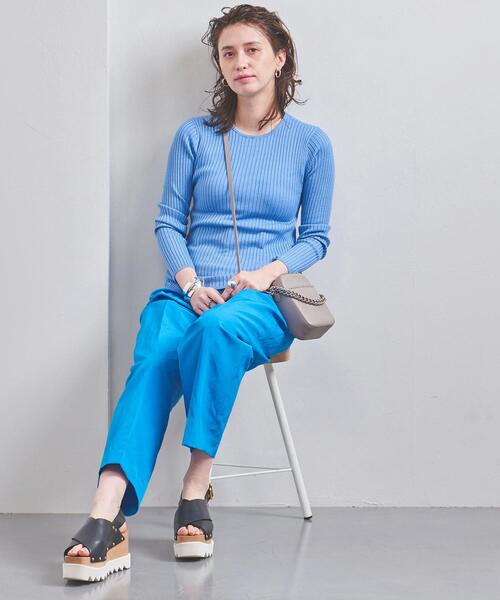 UNITED ARROWS(ユナイテッドアローズ)の「UBCB リブ クルーネック ロングスリーブニット†(ニット/セーター・レディース・ライトブルー/ライム/オフホワイト/ブラック・フリー)」の16枚目の写真