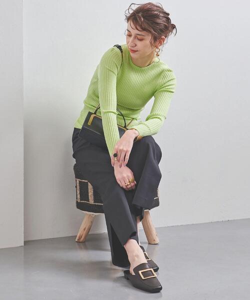 UNITED ARROWS(ユナイテッドアローズ)の「UBCB リブ クルーネック ロングスリーブニット†(ニット/セーター・レディース・ライトブルー/ライム/オフホワイト/ブラック・フリー)」の18枚目の写真