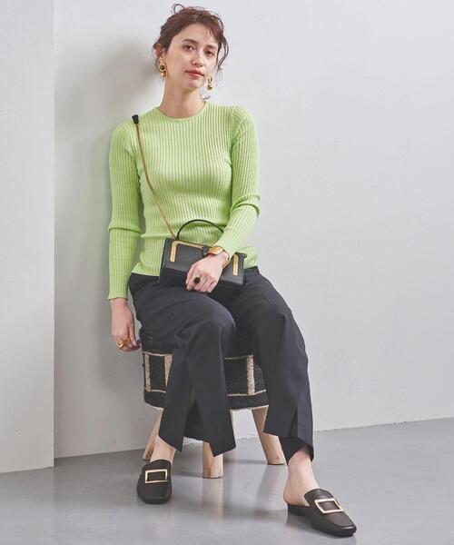 UNITED ARROWS(ユナイテッドアローズ)の「UBCB リブ クルーネック ロングスリーブニット†(ニット/セーター・レディース・ライトブルー/ライム/オフホワイト/ブラック・フリー)」の20枚目の写真