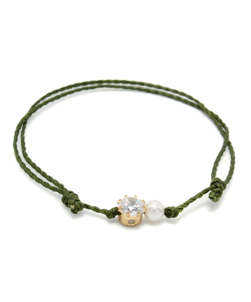 B:MING by BEAMS(ビーミングバイビームス)の「<InRed 6月号掲載>arling / ジルコニアコードブレスレッド(ブレスレット・レディース・ピンク/レッド系その他/イエロー/グリーン系その他/ライトブルー/ブルー・ONE SIZE)」の2枚目の写真