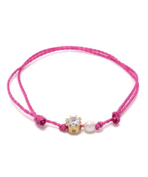 B:MING by BEAMS(ビーミングバイビームス)の「<InRed 6月号掲載>arling / ジルコニアコードブレスレッド(ブレスレット・レディース・ピンク/レッド系その他/イエロー/グリーン系その他/ライトブルー/ブルー・ONE SIZE)」の5枚目の写真