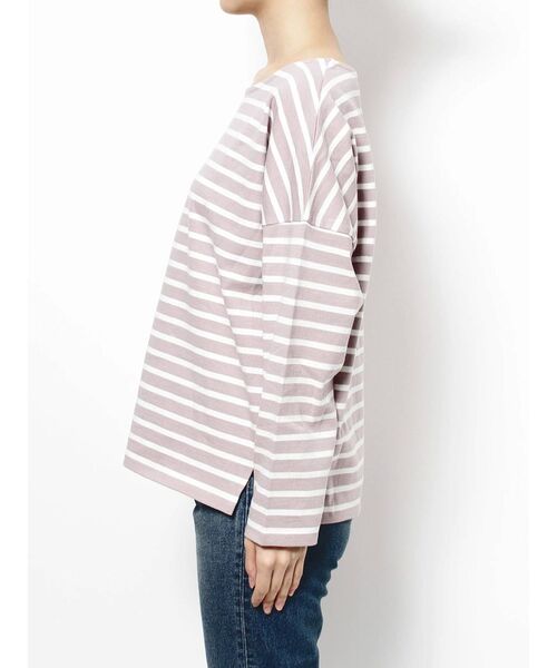 Ungrid（アングリッド）の「サイドスリットボーダーロングスリーブTee（Tシャツ/カットソー・レディース・ダークブラウン/ミント/ラベンダー/オフホワイト・FREE）」の13枚目の写真