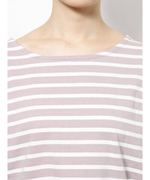 Ungrid（アングリッド）の「サイドスリットボーダーロングスリーブTee（Tシャツ/カットソー・レディース・ダークブラウン/ミント/ラベンダー/オフホワイト・FREE）」の11枚目の写真