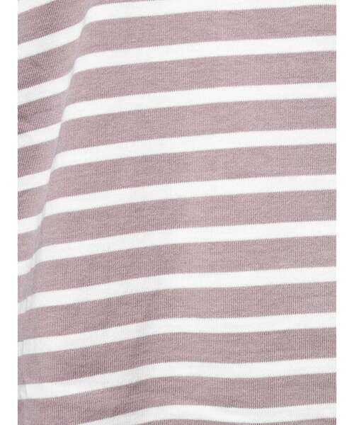 Ungrid（アングリッド）の「サイドスリットボーダーロングスリーブTee（Tシャツ/カットソー・レディース・ダークブラウン/ミント/ラベンダー/オフホワイト・FREE）」の5枚目の写真