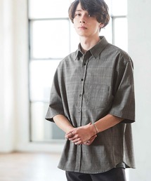 MONO-MART | オーバーサイズTRストレッチレギュラーカラーシャツ 半袖 2020SUMMER(シャツ/ブラウス)