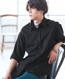 オーバーサイズTRストレッチレギュラーカラーシャツ 半袖