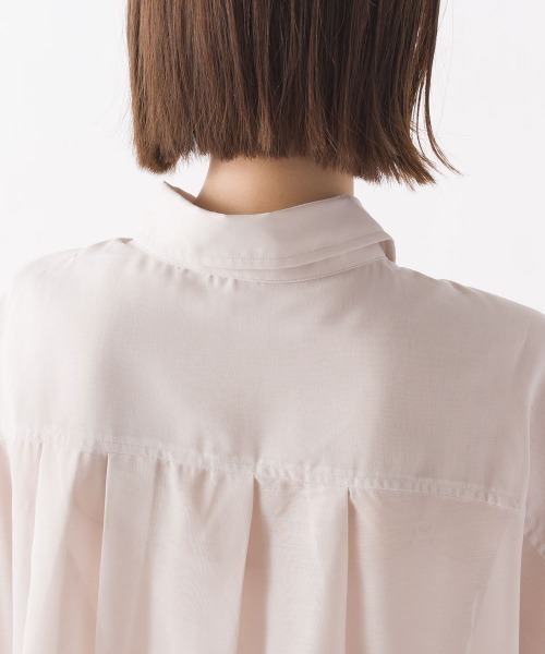 OMNES（オムネス）の「ニュアンスカラーシアー ビッグシルエットシャツ（シャツ/ブラウス・レディース・アイボリー/ラベンダー・FREE）」の13枚目の写真