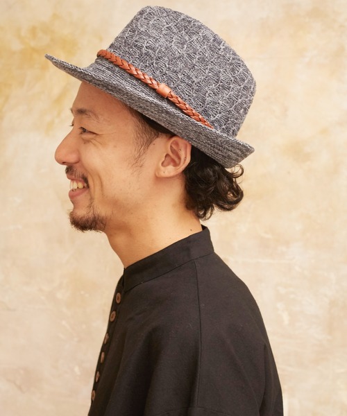 チャイハネ（チャイハネ）の「【チャイハネ】変わり編みハット（ハット・メンズ・ホワイト/グレー・FREE）」の2枚目の写真