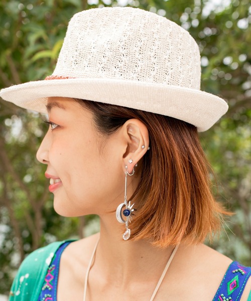 チャイハネ（チャイハネ）の「【チャイハネ】変わり編みハット（ハット・メンズ・ホワイト/グレー・FREE）」の5枚目の写真