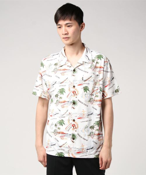 roial（ロイアル）の「ROIAL/ロイヤル R001MCO01 アロハシャツ（シャツ/ブラウス・メンズ・ネイビー/ホワイト・M/L）」の2枚目の写真