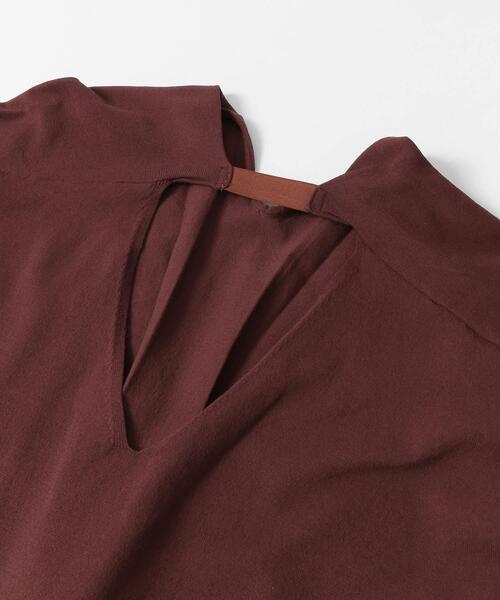 LAATO（ラート）の「BACK TAPE KNIT ONE-PIECE（ワンピース・レディース・ブラウン/オフホワイト/カーキ・FREE）」の15枚目の写真