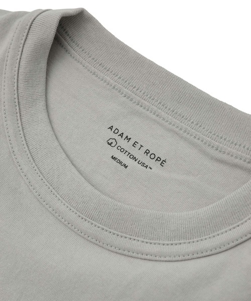 ADAM ET ROPE'（アダムエロペ）の「〈ヘビーウェイト〉ドヅメスウェット ドロップショルダーT（Tシャツ/カットソー・メンズ・ホワイト/ライトグレー/ブラウン系その他・M/L）」の4枚目の写真