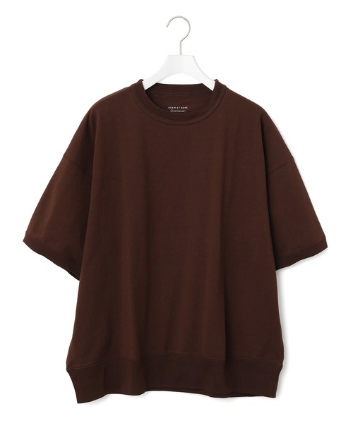 ADAM ET ROPE'（アダムエロペ）の「〈ヘビーウェイト〉ドヅメスウェット ドロップショルダーT（Tシャツ/カットソー・メンズ・ホワイト/ライトグレー/ブラウン系その他・M/L）」の12枚目の写真