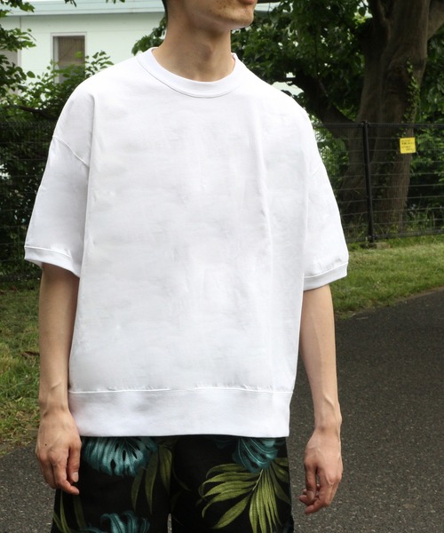 ADAM ET ROPE'（アダムエロペ）の「〈ヘビーウェイト〉ドヅメスウェット ドロップショルダーT（Tシャツ/カットソー・メンズ・ホワイト/ライトグレー/ブラウン系その他・M/L）」の16枚目の写真