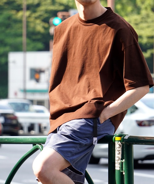 ADAM ET ROPE'（アダムエロペ）の「〈ヘビーウェイト〉ドヅメスウェット ドロップショルダーT（Tシャツ/カットソー・メンズ・ホワイト/ライトグレー/ブラウン系その他・M/L）」の18枚目の写真