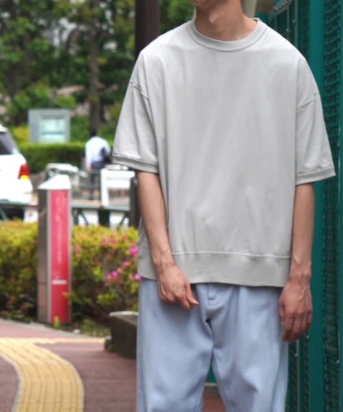 ADAM ET ROPE'（アダムエロペ）の「〈ヘビーウェイト〉ドヅメスウェット ドロップショルダーT（Tシャツ/カットソー・メンズ・ホワイト/ライトグレー/ブラウン系その他・M/L）」の21枚目の写真