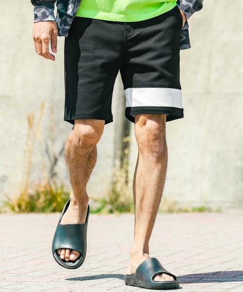 jiggys shop(ジギーズショップ)の「ストレッチ ツイル 短パン ショートパンツ(その他パンツ・メンズ・ブラウン系その他4/ブラック/ブラック系その他/グレー系その他/ホワイト/ホワイト系その他/ホワイト×ネイビー/ホワイト系その他2/ホワイト系その他3/ブラウン/モカ/ブラウン系その他/ブラウン系その他2/ブラウン系その他3/ベージュ/ピンク/ネイビー/インディゴブルー/ライトブルー/サックスブルー/ブラック系その他2/グレイッシュベージュ/ブラウン系その他5/ブルー系その他/グレー系その他2/ブラック系その他3/ブラック系その他4/チャコールグレー/グレー系その他3/イエロー/カーキ/ピンク系その他/アイボリー/グレー系その他4・SMALL/MEDIUM/LARGE/X-LARGE)」の12枚目の写真