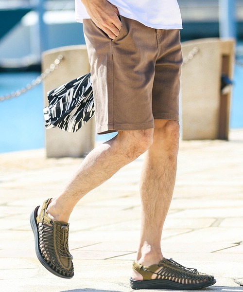 jiggys shop(ジギーズショップ)の「ストレッチ ツイル 短パン ショートパンツ(その他パンツ・メンズ・ブラウン系その他4/ブラック/ブラック系その他/グレー系その他/ホワイト/ホワイト系その他/ホワイト×ネイビー/ホワイト系その他2/ホワイト系その他3/ブラウン/モカ/ブラウン系その他/ブラウン系その他2/ブラウン系その他3/ベージュ/ピンク/ネイビー/インディゴブルー/ライトブルー/サックスブルー/ブラック系その他2/グレイッシュベージュ/ブラウン系その他5/ブルー系その他/グレー系その他2/ブラック系その他3/ブラック系その他4/チャコールグレー/グレー系その他3/イエロー/カーキ/ピンク系その他/アイボリー/グレー系その他4・SMALL/MEDIUM/LARGE/X-LARGE)」の18枚目の写真