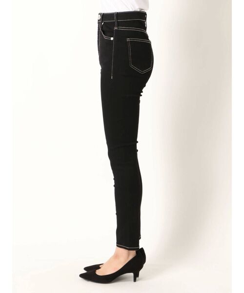 GYDA（ジェイダ）の「ワンウォッシュハイウエストパンツ（デニムパンツ・レディース・ブラック/インディゴブルー・SMALL/MEDIUM/X-SMALL/XX-SMALL）」の7枚目の写真