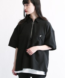 KANGOL / カンゴール Lulu & Arnie 別注 コラボ オーバーサイズ ハーフジップ / バンドカラー / オープンカラー 開襟 シャツ ユニセックス