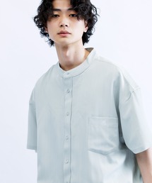 KANGOL / カンゴール Lulu & Arnie 別注 コラボ オーバーサイズ ハーフジップ / バンドカラー / オープンカラー 開襟 シャツ ユニセックス