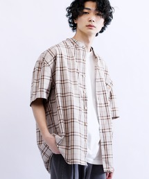 KANGOL / カンゴール Lulu & Arnie 別注 コラボ オーバーサイズ ハーフジップ / バンドカラー / オープンカラー 開襟 シャツ ユニセックス