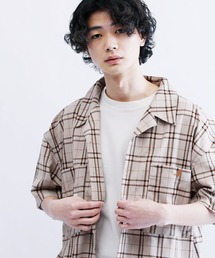 KANGOL / カンゴール Lulu & Arnie 別注 コラボ オーバーサイズ ハーフジップ / バンドカラー / オープンカラー 開襟 シャツ ユニセックス