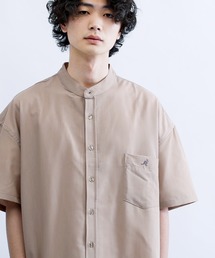 KANGOL / カンゴール Lulu & Arnie 別注 コラボ オーバーサイズ ハーフジップ / バンドカラー / オープンカラー 開襟 シャツ ユニセックス