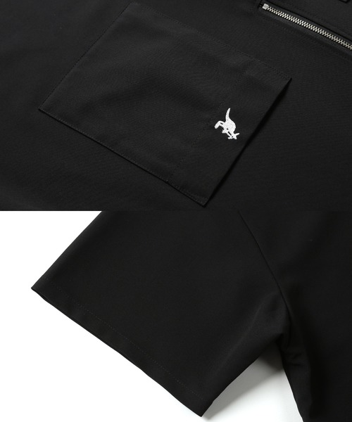 KANGOL/カンゴールLulu&Arnie別注コラボオーバーサイズハーフジップ/バンドカラー/オープンカラー開襟シャツユニセックス
