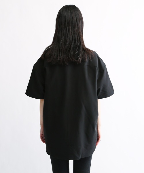 KANGOL/カンゴールLulu&Arnie別注コラボオーバーサイズハーフジップ/バンドカラー/オープンカラー開襟シャツユニセックス