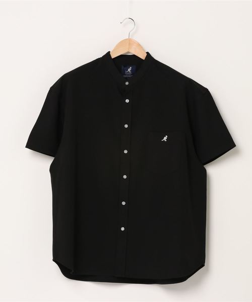 KANGOL/カンゴールLulu&Arnie別注コラボオーバーサイズハーフジップ/バンドカラー/オープンカラー開襟シャツユニセックス