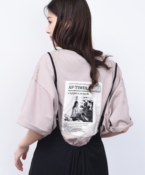 ap retro（アプレトロ）の「アソートバックプリントTEEシャツ【ZOZO限定アイテム】（Tシャツ/カットソー・レディース・ホワイト系その他/ベージュ系その他/オフホワイト/ブラック/ベージュ/ブラック系その他/ブラウン系その他/グレー系その他2/ベージュ系その他3/ライトベージュ/テラコッタ/チャコールグレー/ブラウン系その他2/ブラウン・FREE）」の11枚目の写真