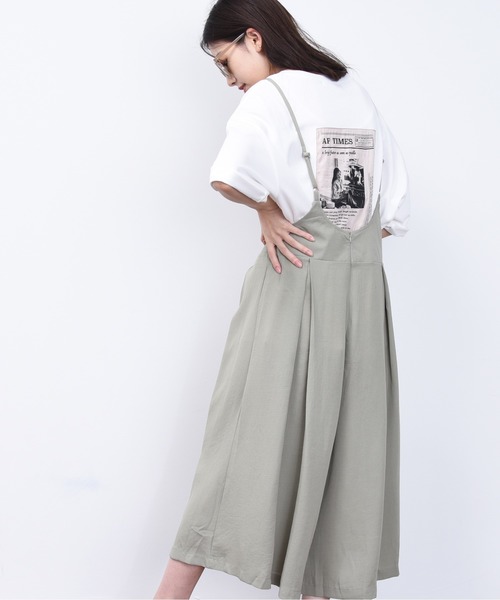 ap retro（アプレトロ）の「アソートバックプリントTEEシャツ【ZOZO限定アイテム】（Tシャツ/カットソー・レディース・ホワイト系その他/ベージュ系その他/オフホワイト/ブラック/ベージュ/ブラック系その他/ブラウン系その他/グレー系その他2/ベージュ系その他3/ライトベージュ/テラコッタ/チャコールグレー/ブラウン系その他2/ブラウン・FREE）」の2枚目の写真