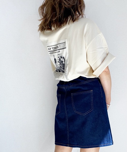 ap retro（アプレトロ）の「アソートバックプリントTEEシャツ【ZOZO限定アイテム】（Tシャツ/カットソー・レディース・ホワイト系その他/ベージュ系その他/オフホワイト/ブラック/ベージュ/ブラック系その他/ブラウン系その他/グレー系その他2/ベージュ系その他3/ライトベージュ/テラコッタ/チャコールグレー/ブラウン系その他2/ブラウン・FREE）」の13枚目の写真