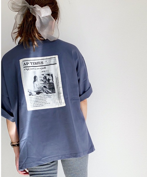 ap retro（アプレトロ）の「アソートバックプリントTEEシャツ【ZOZO限定アイテム】（Tシャツ/カットソー・レディース・ホワイト系その他/ベージュ系その他/オフホワイト/ブラック/ベージュ/ブラック系その他/ブラウン系その他/グレー系その他2/ベージュ系その他3/ライトベージュ/テラコッタ/チャコールグレー/ブラウン系その他2/ブラウン・FREE）」の6枚目の写真