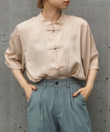 tiptop | 2020SS　サテンBIGチャイナシャツ(シャツ/ブラウス)