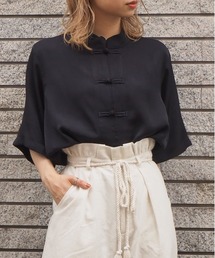 tiptop | 2020SS　サテンBIGチャイナシャツ(シャツ/ブラウス)