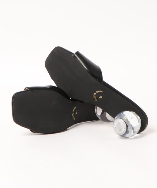 KOBE LETTUCE(コウベレタス)の「クリアボールヒールサンダル(サンダル・レディース・ブラウン/ライトベージュ/ブラック/グリーン・L/LL/S/M)」の6枚目の写真