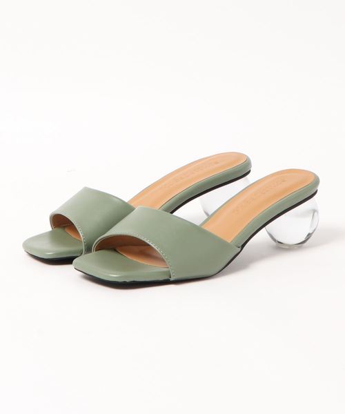 KOBE LETTUCE(コウベレタス)の「クリアボールヒールサンダル(サンダル・レディース・ブラウン/ライトベージュ/ブラック/グリーン・L/LL/S/M)」の9枚目の写真