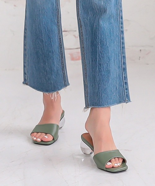 KOBE LETTUCE(コウベレタス)の「クリアボールヒールサンダル(サンダル・レディース・ブラウン/ライトベージュ/ブラック/グリーン・L/LL/S/M)」の10枚目の写真