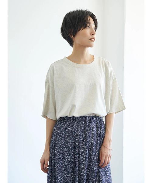 AMERICAN HOLIC(アメリカンホリック)の「ゆる半袖カットプルオーバー *(Tシャツ/カットソー・レディース・ブラック/パープル/グレー/カーキ/ホワイト系その他/グレー系その他2/テラコッタ・M/L)」の9枚目の写真
