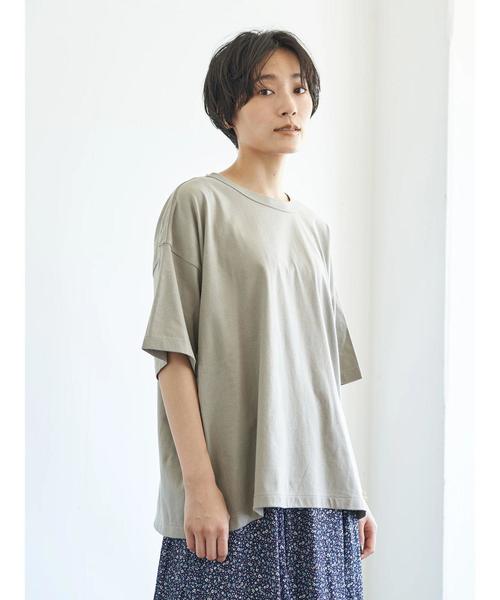 AMERICAN HOLIC(アメリカンホリック)の「ゆる半袖カットプルオーバー *(Tシャツ/カットソー・レディース・ブラック/パープル/グレー/カーキ/ホワイト系その他/グレー系その他2/テラコッタ・M/L)」の8枚目の写真