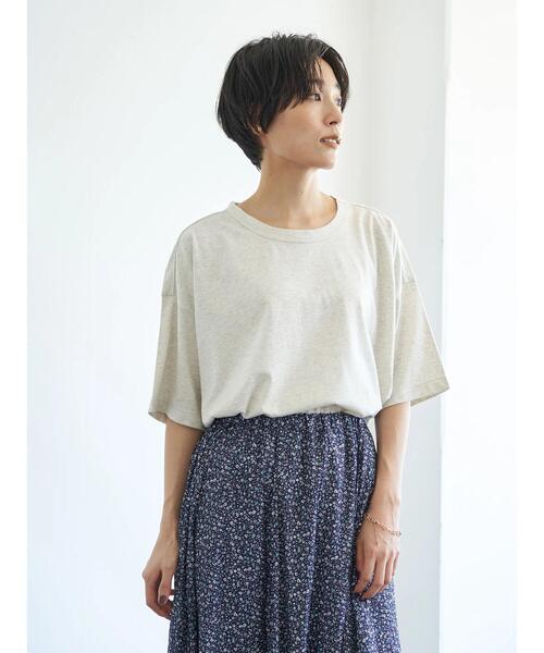 AMERICAN HOLIC(アメリカンホリック)の「ゆる半袖カットプルオーバー *(Tシャツ/カットソー・レディース・ブラック/パープル/グレー/カーキ/ホワイト系その他/グレー系その他2/テラコッタ・M/L)」の18枚目の写真