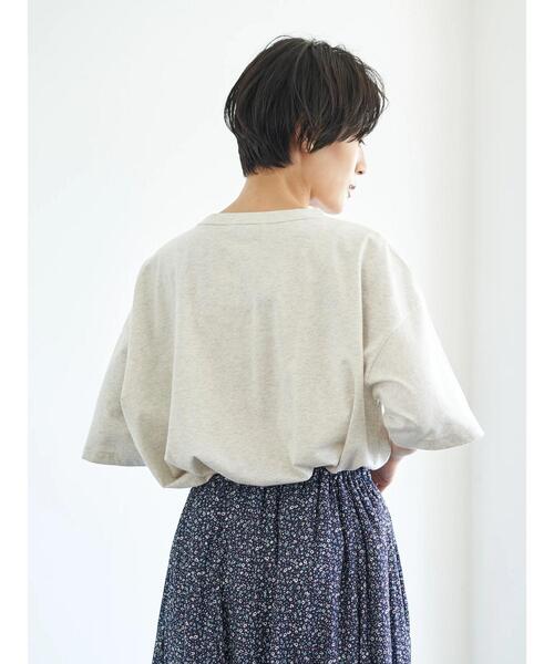 AMERICAN HOLIC(アメリカンホリック)の「ゆる半袖カットプルオーバー *(Tシャツ/カットソー・レディース・ブラック/パープル/グレー/カーキ/ホワイト系その他/グレー系その他2/テラコッタ・M/L)」の17枚目の写真