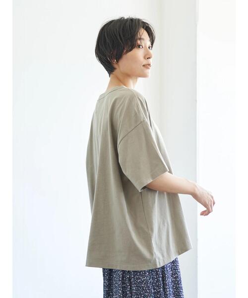 AMERICAN HOLIC(アメリカンホリック)の「ゆる半袖カットプルオーバー *(Tシャツ/カットソー・レディース・ブラック/パープル/グレー/カーキ/ホワイト系その他/グレー系その他2/テラコッタ・M/L)」の15枚目の写真