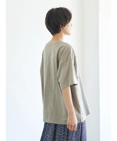 AMERICAN HOLIC(アメリカンホリック)の「ゆる半袖カットプルオーバー *(Tシャツ/カットソー・レディース・ブラック/パープル/グレー/カーキ/ホワイト系その他/グレー系その他2/テラコッタ・M/L)」の13枚目の写真