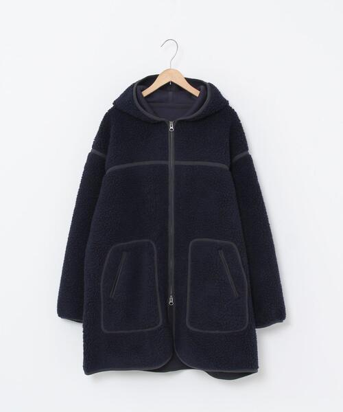 coen（コーエン）の「【WEB限定カラー】ボアパイピングフードジップブルゾン#（ブルゾン・レディース・ナチュラル/ブラック/カーキ/ベージュ/ネイビー・FREE）」の15枚目の写真