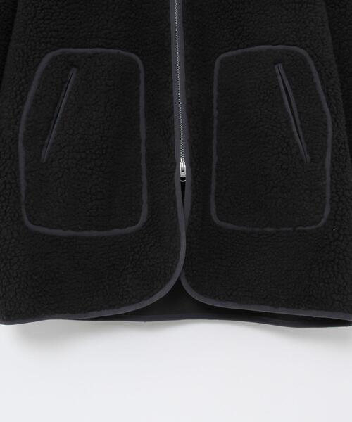 coen（コーエン）の「【WEB限定カラー】ボアパイピングフードジップブルゾン#（ブルゾン・レディース・ナチュラル/ブラック/カーキ/ベージュ/ネイビー・FREE）」の9枚目の写真