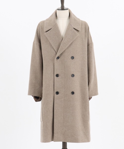 CAMBIO（カンビオ）の「mj7456-Over Size Double Chester Coat チェスターコート（チェスターコート・メンズ・チャコール/ライトベージュ/グレー・M/L）」の17枚目の写真