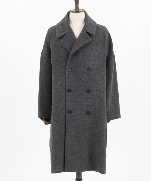 CAMBIO（カンビオ）の「mj7456-Over Size Double Chester Coat チェスターコート（チェスターコート・メンズ・チャコール/ライトベージュ/グレー・M/L）」の19枚目の写真